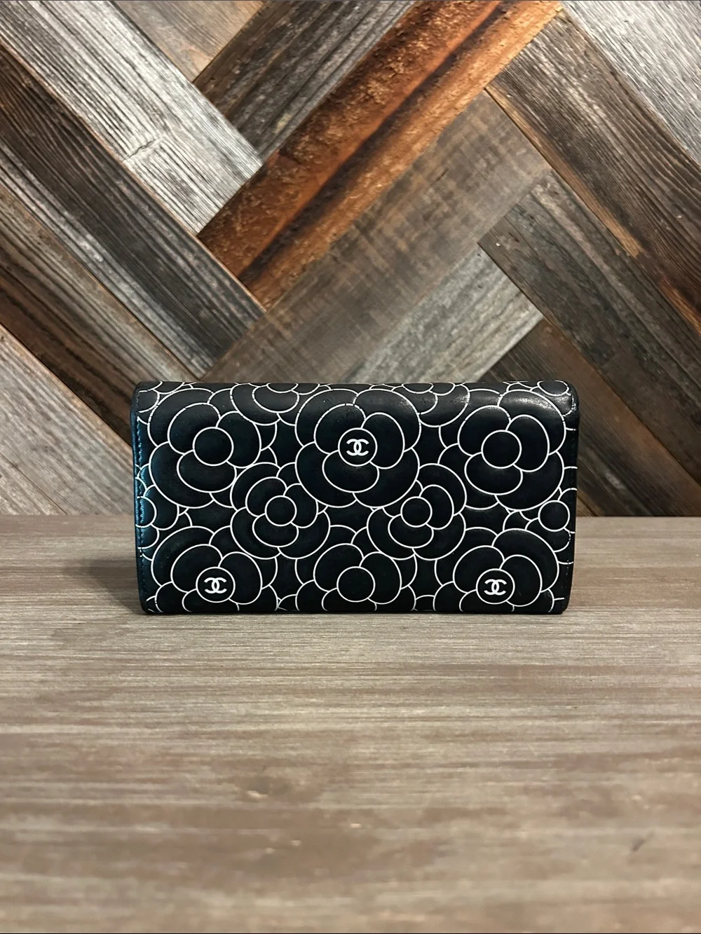 Chanel Camellia Print Wallet